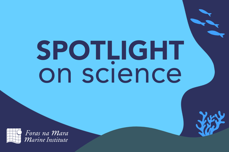 Spotlight on science thumbnail with branded colors and logos