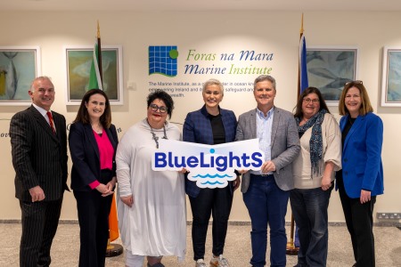 MEP Maria Walsh, has this week launched the EU BlueLightS programme in Ireland funded by the EU Horizon Europe,  at the Marine Institute, with schools around Ireland - bringing the blue (ocean, rivers, and lakes) into classrooms. Photo: Andrew Downes xposure.