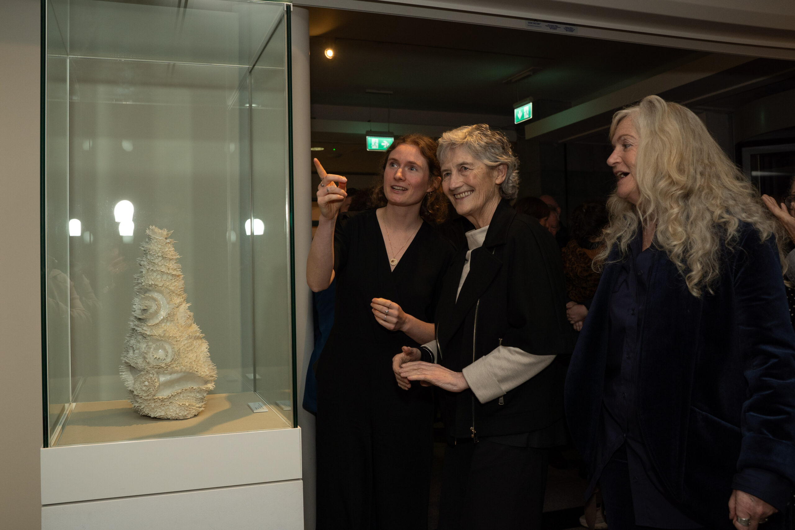 Léa Delhaise, Catherine Connolly at the exhibition launch